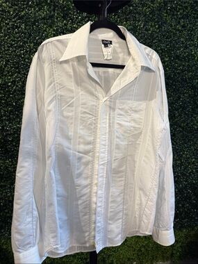 D&G White Textured Button-Front Shirt Jacket